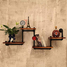 MoDi Wine Rack Retro Style Industriale Tubo di Acqua a Parete Vino Rack (L120 * W20 * H55cm)