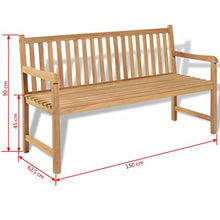 vidaXL Legno di Teak Panca da Esterni con Braccioli Robusta Panchina Giardino
