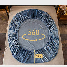 QIANGU Protezioni per Materassi con Gonna Aderente in Velluto Resistente E Traspirante Comfort Caldo Resistente allo Sbiadimento (Color : Water Blue, Size : 150x200cm)
