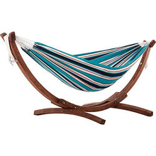 Vivere C8SPSN-SU Amaca Doppia Sunbrella con Supporto in massello di Pino Sunset, Solid Pine