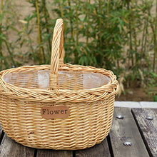 Abaodam - Cesto portaoggetti in tessuto intrecciato a mano, in vimini, cestino per frutta, per picnic all'aperto, per foto