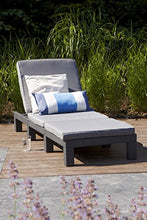 Keter Lettino Prendi Sole Daytona da Esterno con Cuscino Incluso, Grafite, 1195 x 65 x 22 centimetri