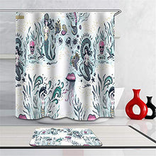 LIYAN Combinazione Bagno. Immagini Chiare E Colori Vivaci Rendono Il Tuo Bagno Pieno di Vita. Accessori da Bagno. Oceano. Sirena. Cranio.