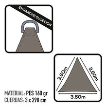 AKTIVE 53906 - Gazebo a Vela Grigio Scuro 360x360x360 cm