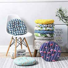 Pillowcase 2 Confezioni di Cuscini Imbottiti per sedie Portatili, Cuscini per sedili in Cotone e Lino, Cuscini Rotondi Antiscivolo per Giardini Esterni, uffici e soggiorni (A2, 40 * 40 cm)