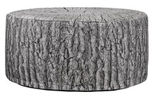 BRANDSSELLER, pouf sgabello per interni ed esterni gonfiabile – design a tronco d'albero – 55 x 25 cm – colori: marrone, grigio