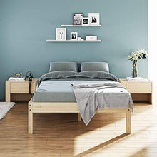 Keebgyy Telaio in legno di abete rosso massiccio, con gambe di supporto, per camera da letto, colore naturale, 140 x 200 cm