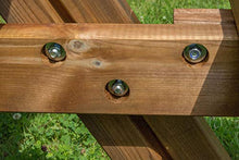 Salone Negozio Online Tavolo con PANCHE Picnic Legno IMPREGNATO 177X154X74H