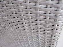 fantasie d oriente Poltrona in Rattan Sintetico Grigio Striato Struttura in Alluminio C/Cuscino CM 58X63X89 H Non in Kit di Montaggio per Esterno Giardino