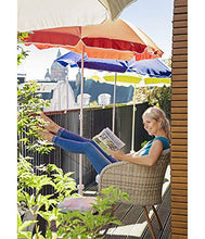 Dehner - Ombrellone Saturn, Ø 200 cm, altezza 180 cm, poliestere, beige