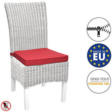 Beautissu Cuscini per sedie in Set da 4 unità Loft SK 45x40x5 cm - Comodi e Resistenti - con Pratico Laccio - Rosso