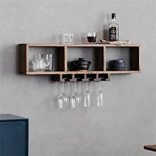 HTDZDX Mensola a Muro Ristorante Wine Rack in Legno massello Wine Cooler Calice Hanging Portalampada