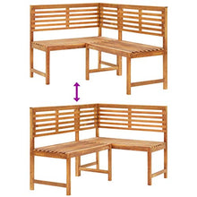 vidaXL Panca da Giardino ad Angolo 140 cm Legno Massello Acacia