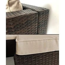 Arredo per esterno divano ad angolo con tavolino set per piscina giardino arredi esterni rattan