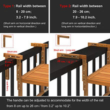 INTERBUILD Stockholm Dimensione del Desktop: 60X45 CM Balcony Pieghevole Tavolo da Ponte Regolabile FSC Legno di Acacia Color Espresso