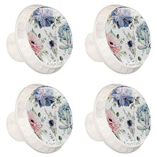 Maniglie per cassetti Manopole per cassetti Manopole rotonde Confezione da 4 per armadietto, cassetti, cassettiere, cassettiere ecc. WatercolSucculent