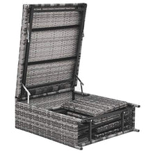 SKM Set da Pranzo da Giardino 5 pz Pieghevole in Polyrattan Grigio