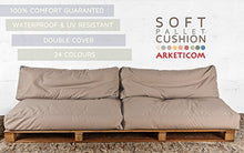 Arketicom Soft Set Cuscini Pallet 120x80 Panche e Bancali Morbidi Idrorepellenti per Interni ed Esterni Imbottitura in Poliuretano Giallo