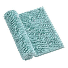 Tappetino antiscivolo in ciniglia lavabile, resistente all'acqua, resistente all'acqua, per il bagno(Blue-green)