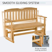 Panchina Dondolo da Giardino 2 Posti 132x51x95,5 cm in Legno di Abete