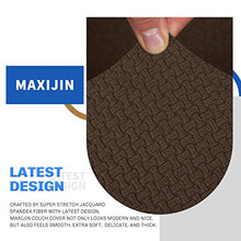 MAXIJIN Fodere per divano jacquard creative per 3 posti, 1 pezzo copridivano antiscivolo super elasticizzato per cani copridivano elastico (3 Posti, Caffè Scuro)