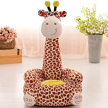 Divano per bambini Supporto per poltrona per animali Seggiolino per l'apprendimento Seduto Cuscino per sedia morbida Regalo per bambini (Giraffa gialla)