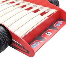 FAMIROSA Letto Bimbo ad Auto da Corsa 90x200 cm Rosso