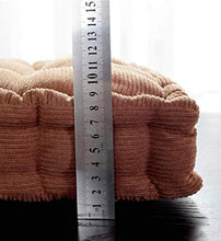 Xpnit - Cuscino per sedia, in cotone, rotondo, quadrato, spessore 10 cm, per sedia da pranzo, ufficio, esterno (45 cm, nero)