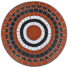 Anself Tavolo Ceramica Giardino con Mosaico 60 cm Nero/Bianco