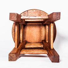 Fairentry, Robusto sgabello per bambini, in legno massello, con motivo a mucca, altezza della seduta: 25 cm