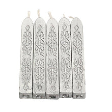 SaySure - 5X Unique Candle Style Square Wax Stick Wax Seals Silvery