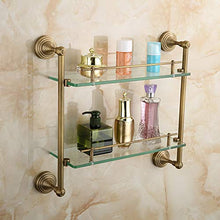 WHSS. Scaffale da Bagno in Rame Antico Doppio di Lusso Leggero