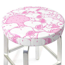Snoopy - Coprisgabello rotondo per sedia da bar, lavabile, elastico, per sgabelli rotondi da 35,6 cm