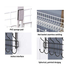 Scaffali del Bagno Portaoggetti per Doccia sospeso - Cesto portaoggetti antiruggine a 2 Livelli - Portaoggetti da Bagno da Appendere con 5 Ganci per Asciugamani, Bianco, A (3tier)