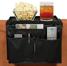 Poltrona/divano con portaoggetti, divano con porta-telecomando TV, divano con vassoio portaoggetti, con tasche e vassoio per bicchieri e altro