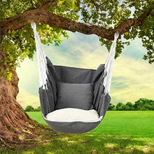 Poltrona sospesa 130 x 100 cm, comoda e durevole, amaca in cotone con cuscino, elegante, per interni ed esterni, balcone, camera da letto, patio, fino a 200 kg