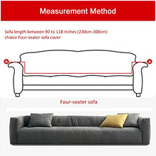 ele ELEOPTION Copridivano, Copridivano Elasticizzato, Copridivano in Poliestere, Copridivano Morbido Antiscivolo in Tessuto Spandex, Grigio, 4 Posto (Lunghezza Divano 220-300cm)