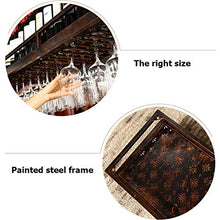 WLABCD Scaffale per Vino, Parete, Bar, Ristorante, Bottiglia per Vino, Soffitto per il Soffitto Sa Regolabile Hanging Holder Metal Iron Vino Glass Glack Rack,100 * 35 Cm,Bronzo
