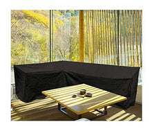 MLXIUXIU Copertura per mobili da esterni, impermeabile, a forma di L, per divano da giardino, a forma di L, 222 x 286 cm, copertura componibile per mobili a forma di V