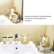 JTKDL Set 6 Accessori Bagno Set Dispenser Sapone/Porta Spazzolino/Bicchiere/Portasapone/Vassoio,B