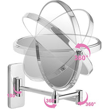 TecTake Specchio cosmetico specchio per il trucco | ingrandimento 5x / 7x / 10x | Inclinabile e ruotabile a 360° - modelli differenti (5x | no. 402642)