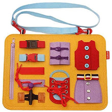 ASFD Kids Busy Board Buckle Zip Button Lace Up Tool Toy Montessori Early Education Colorful