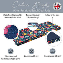 Celina Digby® - Cuscino impermeabile a 2 posti, con imbottitura in schiuma morbida (114 x 47 x 6 cm), motivo floreale di mezza estate