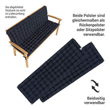 HAVE A SEAT Luxury – Set di cuscini con schienale per panca da giardino, comodo cuscino per panchina da giardino, lavabile fino a 95°C, facile da pulire, made in Germany (150 x 48 cm, blu marino)