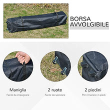 Outsunny Gazebo Pieghevole 3x3m da Giardino ed Esterno in Metallo e Tessuto Oxford Bianco con Borsa da Viaggio