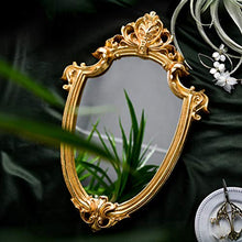 WINOMO Retro Hanging Specchio Trucco di Bellezza Specchio Specchio del Bagno Specchio della Decorazione della Casa Ornamento D' Oro