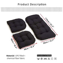 ZPPZ Cuscino per Panca da Giardino, 3 Pezzi Cuscino per Panca, Cuscino per Divanetto in Vimini con 2 Schienali Cuscini per Sedili in Vimini per Patio Cuscini Reclinabili Red