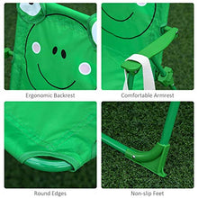 Set Tavolino e 2 Sedie Pieghevoli da Giardino per Bambini con Ombrello Verde Rana