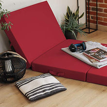 PROHEIM Materasso Pieghevole per Ospiti Letto per Ospiti da Viaggio in Diversi Colori e Dimensioni, Colore:Rosso, Dimensione:195 x 80 x 10 cm