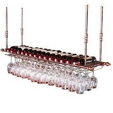 GJSN Portabici per Vino, Crisante Porta in Vetro Appeso Dimensioni: 60/80 / 100X30Cm,Bronzo,100 Cm.